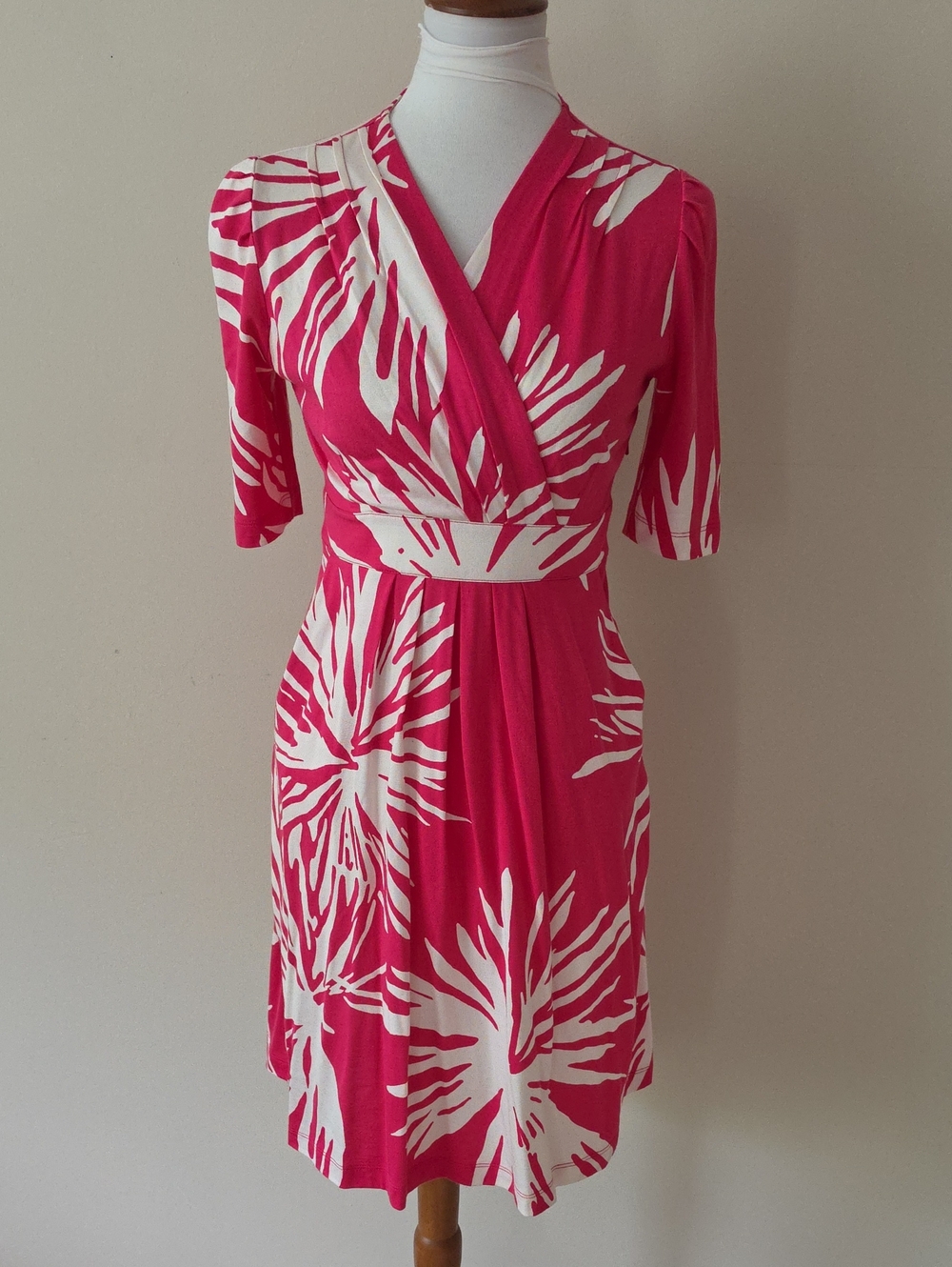 Lilly Pulitzer Pink & White Wrap-Style Floral Dress
